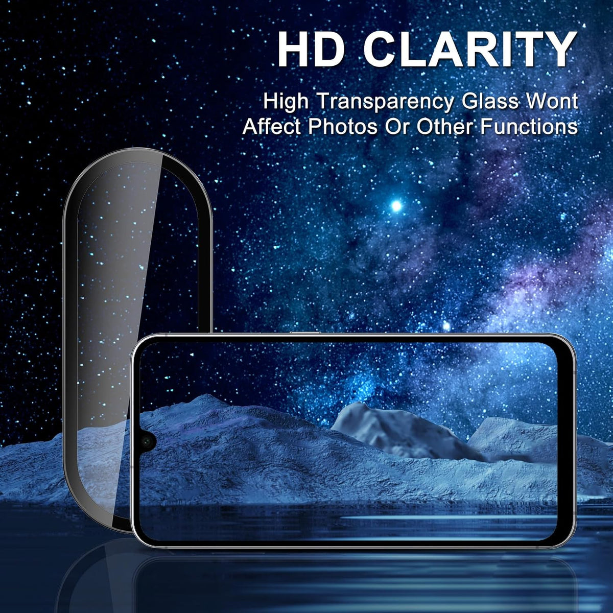 for Samsung Galaxy A36/A56 Camera Lens Protector, Individual Metal Ring Tempered Glass Lens Cover, [Strong Adsorption] Scratch Resistant Ultra-Thin HD Clear Lens Cover, 1 Set-Black