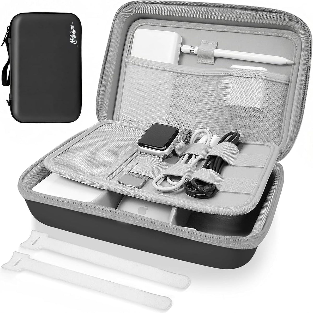 Backpack Hard Travel Electronic Organizer Case for Power Bank Chargers Cables USB Flash Drive SD Card Electronics