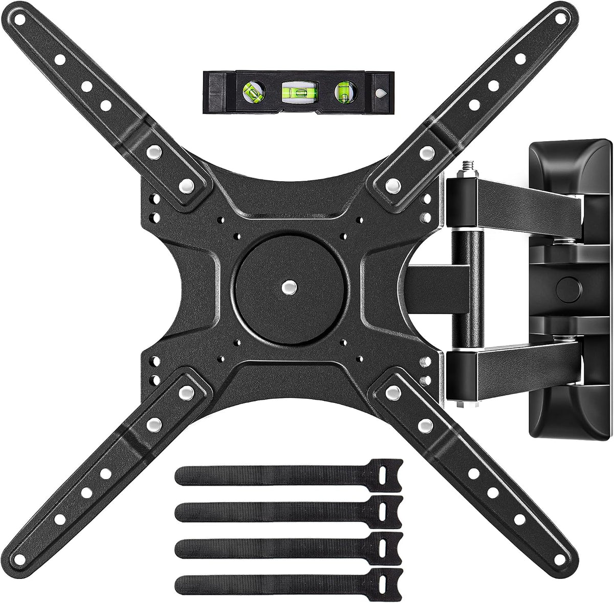 EZISE 26-55 Inch 400x400mm 86lbs Full-Motion TV Wall Mount for Most TVs, Articulating TV Mount with Swivel & Tilt