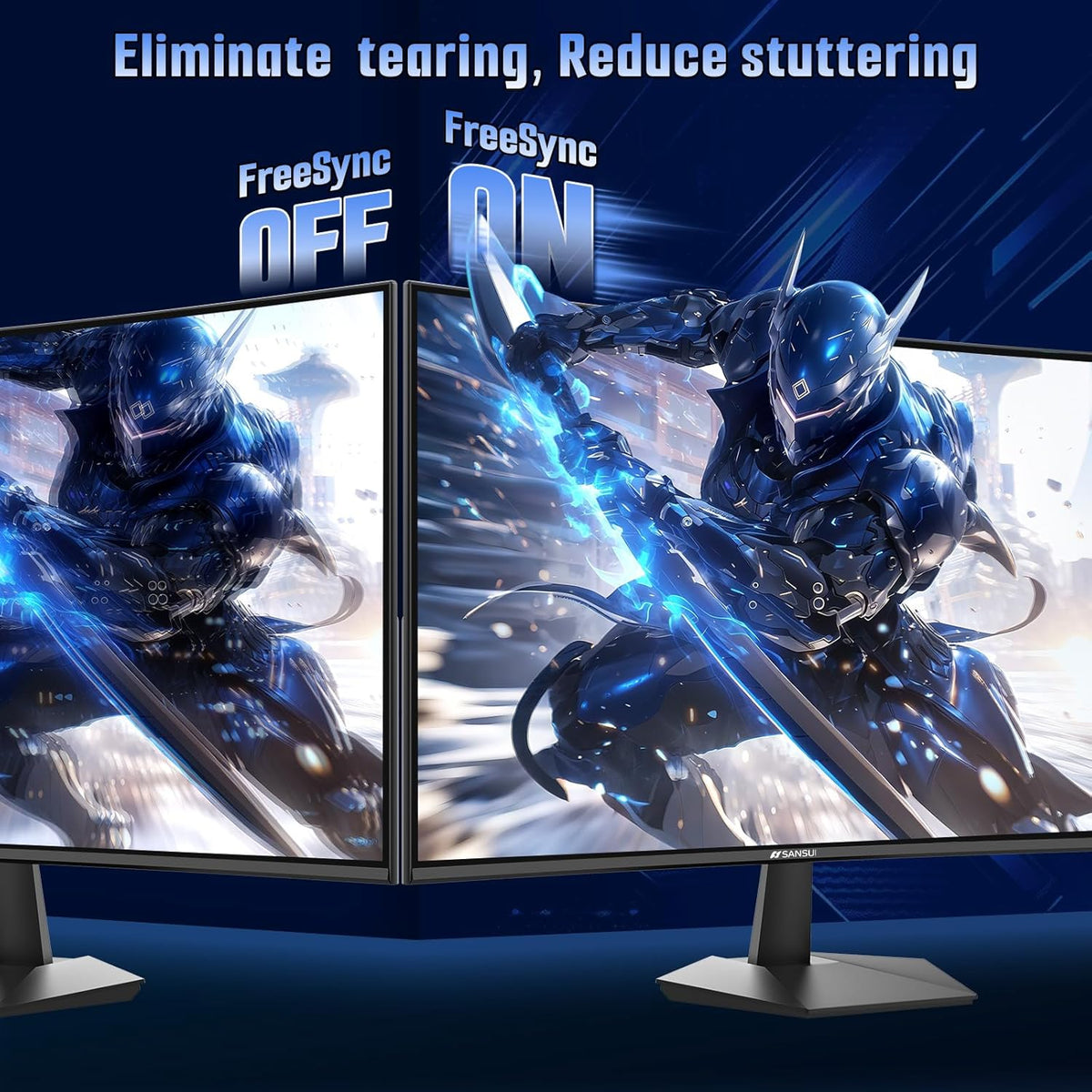 SANSUI Curved 24 Inch Gaming Monitor 160Hz FHD 1080P Computer Monitor,MPRT 1ms 1500R Fast VA Display, Freesync,HDR,3000:1 Contrast Ratio, HDMI2.0,DP1.4, VESA Compatiable(ES-G24C1L HDMI Cable Included)