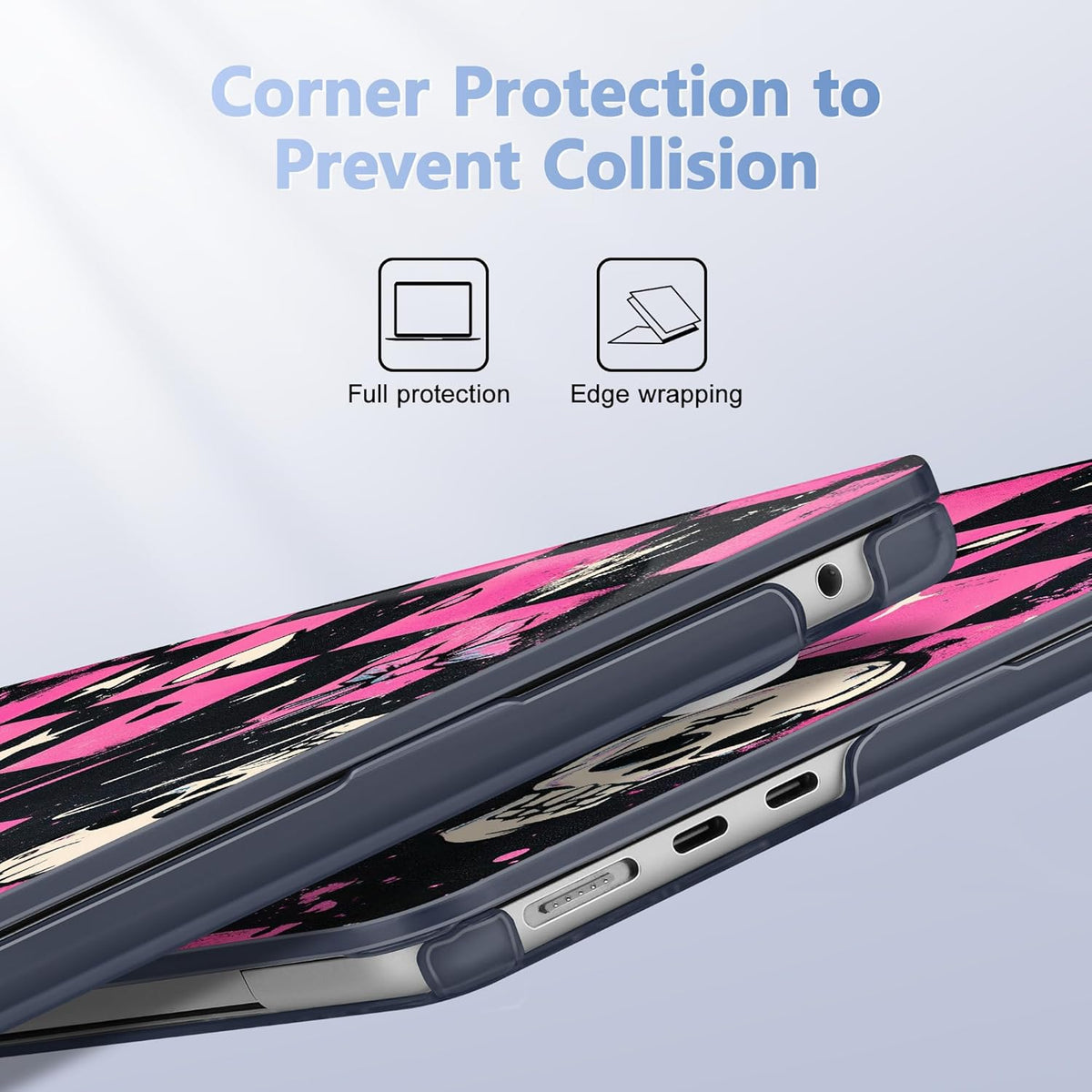 Case for MacBook Air 15 Inch 2025 2024 2023 Release M4 A3241 M3 A3114 M2 A2941, Hard Shell with Screen Protector & Keyboard Cover, Compatible with Touch ID, Pop Punk Checkerboard