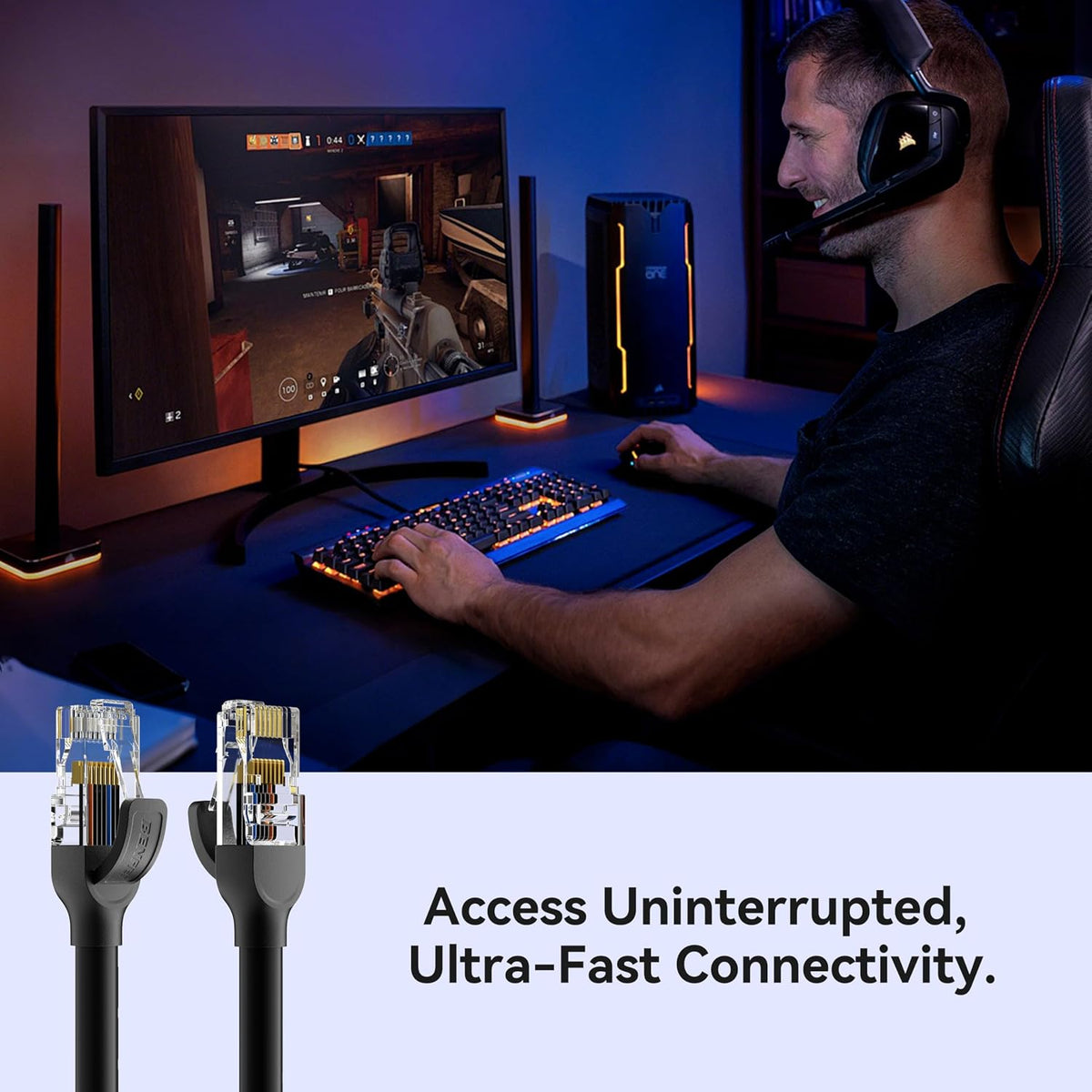 6 30 250MHz 10Gbps RJ45 10/100/1000/10000 BENFEI Cat Ethernet Cable Feet, Network Cable, LAN Cable for Mbps Network