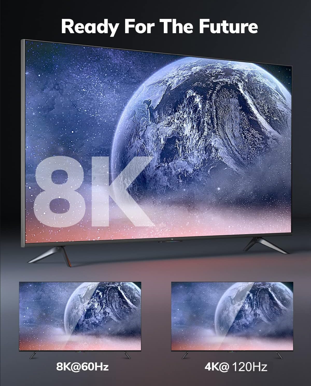 8K 2.1 3.3FT, 48Gbps 8K@60Hz4K@120Hz, 4K@144Hz, 10, Dolby PS5 HDMI Cable Ultra High Speed HDMI Cable Braided Cord