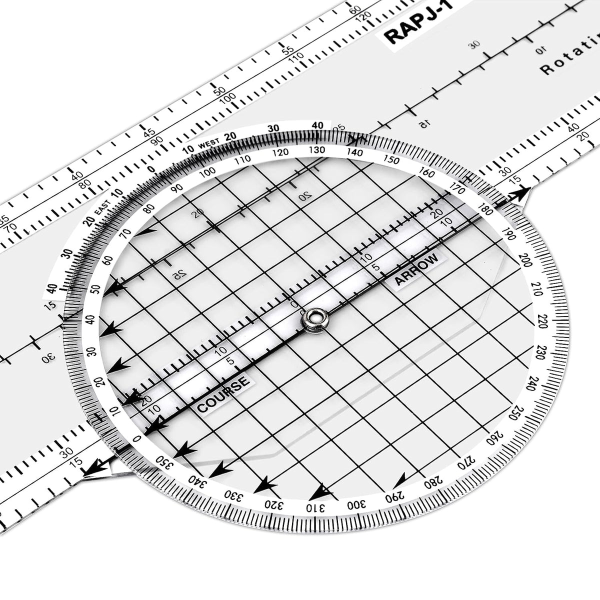 8 Aviation Plotter Aviation Slide Rule with Functions for Pilot Student Accessories Rotating Azimuth Plotter, WAC