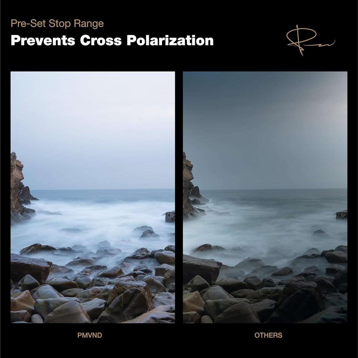 PolarPro 82mm Peter McKinnon Mist VND Camera Filter - 2-5 Stop Variable Neutral Density Lens Filter for DSLR/Mirrorless Pro Video – for Cinematic Shutter Speed Control + Diffusion