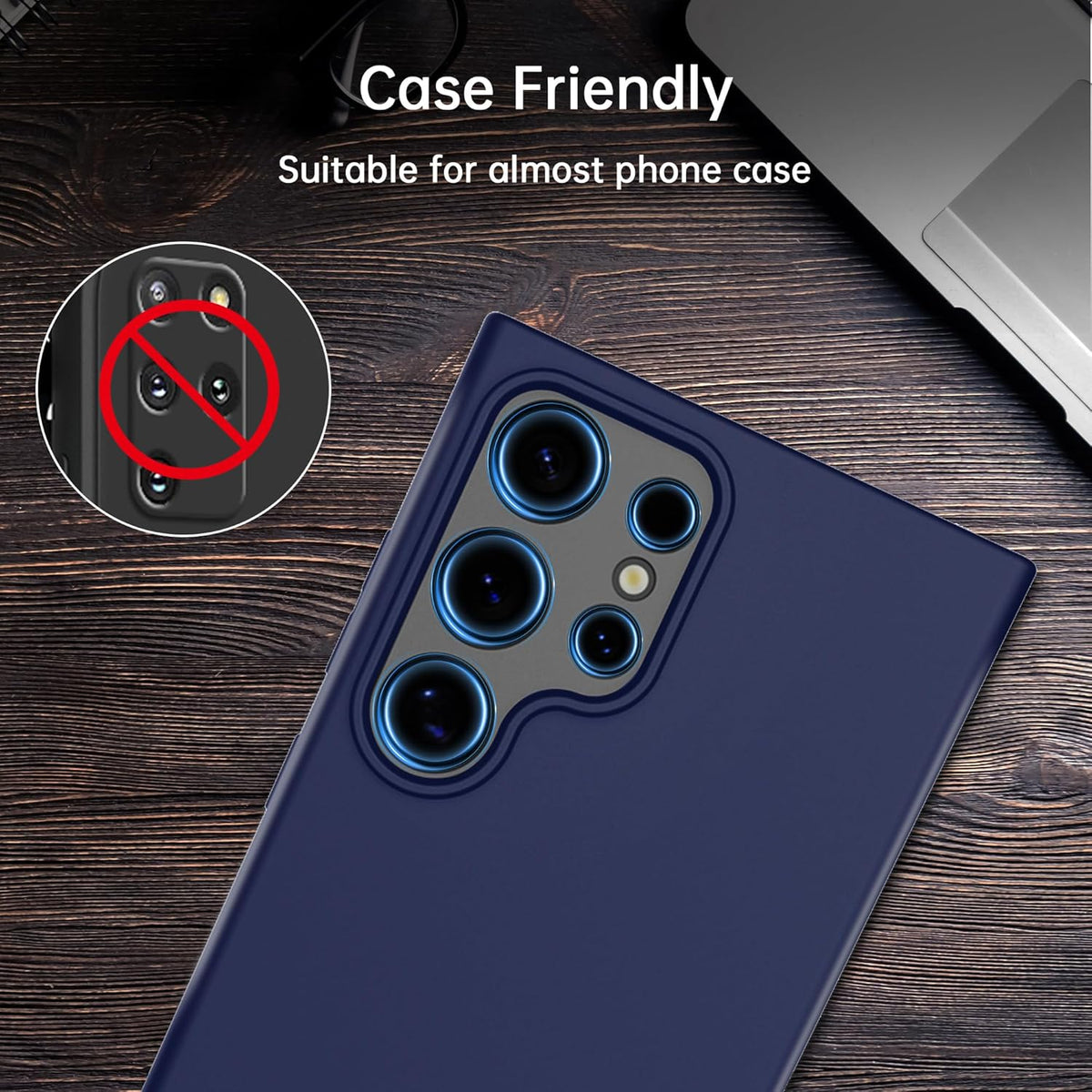 For Samsung Galaxy S23 Ultra Camera Lens Protector, Individual Lens Protector, Ultra HD 9H Tempered Glass Screen Protective Cover, Anti-scratch, Military Grade Drop Protection 2 Set. (Glitter Black, S23 Ultra)