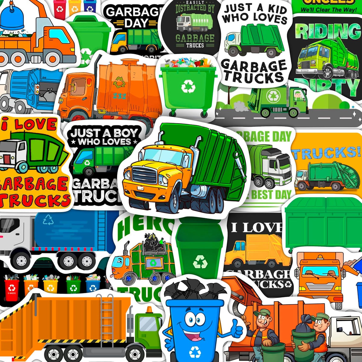 Durable Garbage Truck Stickers - Perfect for Party Supplies and Gifts