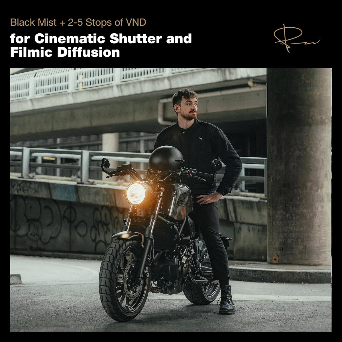 PolarPro 82mm Peter McKinnon Mist VND Camera Filter - 2-5 Stop Variable Neutral Density Lens Filter for DSLR/Mirrorless Pro Video – for Cinematic Shutter Speed Control + Diffusion
