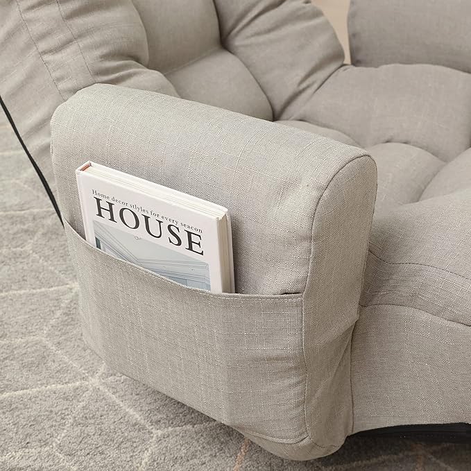 KINFFICT Floor Game Chair 360 Degree Rotatable Sofa Chair Adjustable Head and Waist Lounge Chair Rotatable Seat Leisure Chairs