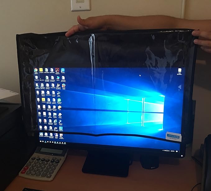 Monitor Cover for Lenovo A740 27'' Portable Touch Screen All-In-One Computer Monitor Transparent Nylon Cover By Comp Bind Technology - 25.75''W x 8.47''D x 18.97''H
