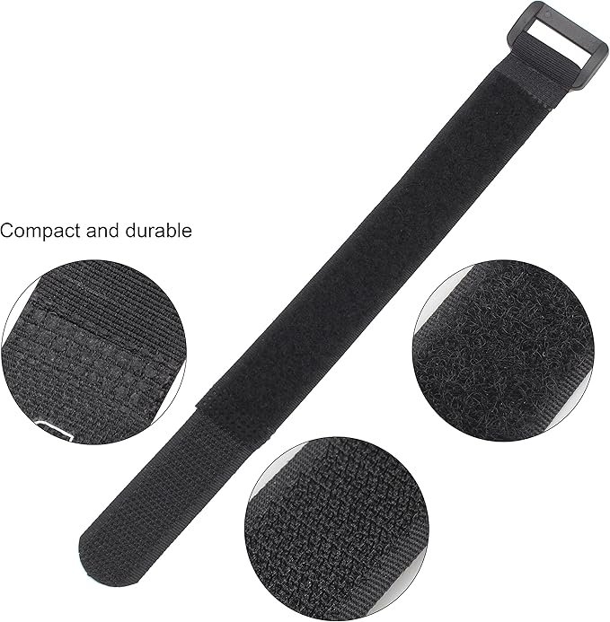 Wisdompro 12 Pack 1 x 24 Inch Long Hook and Loop Tie Down Straps Heavy Duty
