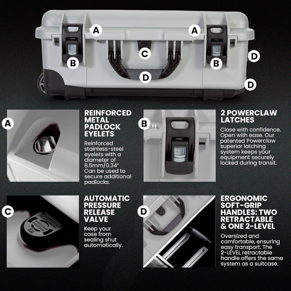 NANUK Wheeled Series 935 Lightweight NK-7 Resin Waterproof Protective Case