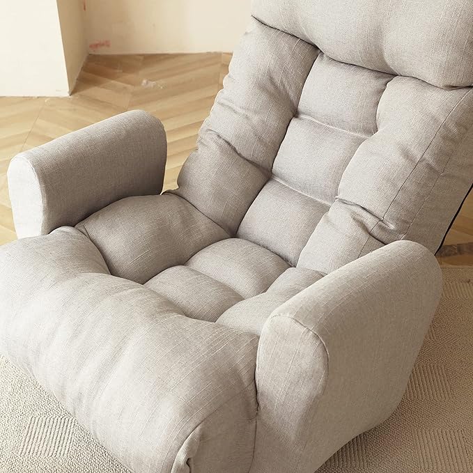 KINFFICT Floor Game Chair 360 Degree Rotatable Sofa Chair Adjustable Head and Waist Lounge Chair Rotatable Seat Leisure Chairs