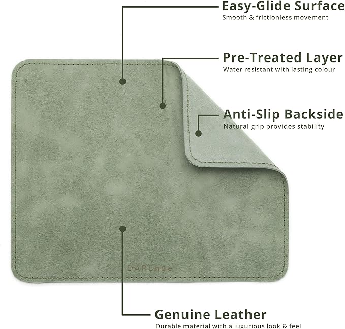 Genuine Leather Mouse Pad (Black Small)