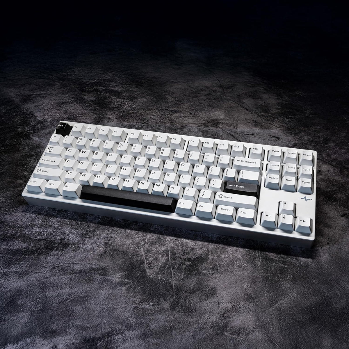 KEEBMONKEY WOBKEY Crush 80 Reboot CNC Aluminum 5-Second Quick-Release Triple-Mode Connectivity Mechanical Keyboard with Superior Acoustics (Lite Silver)