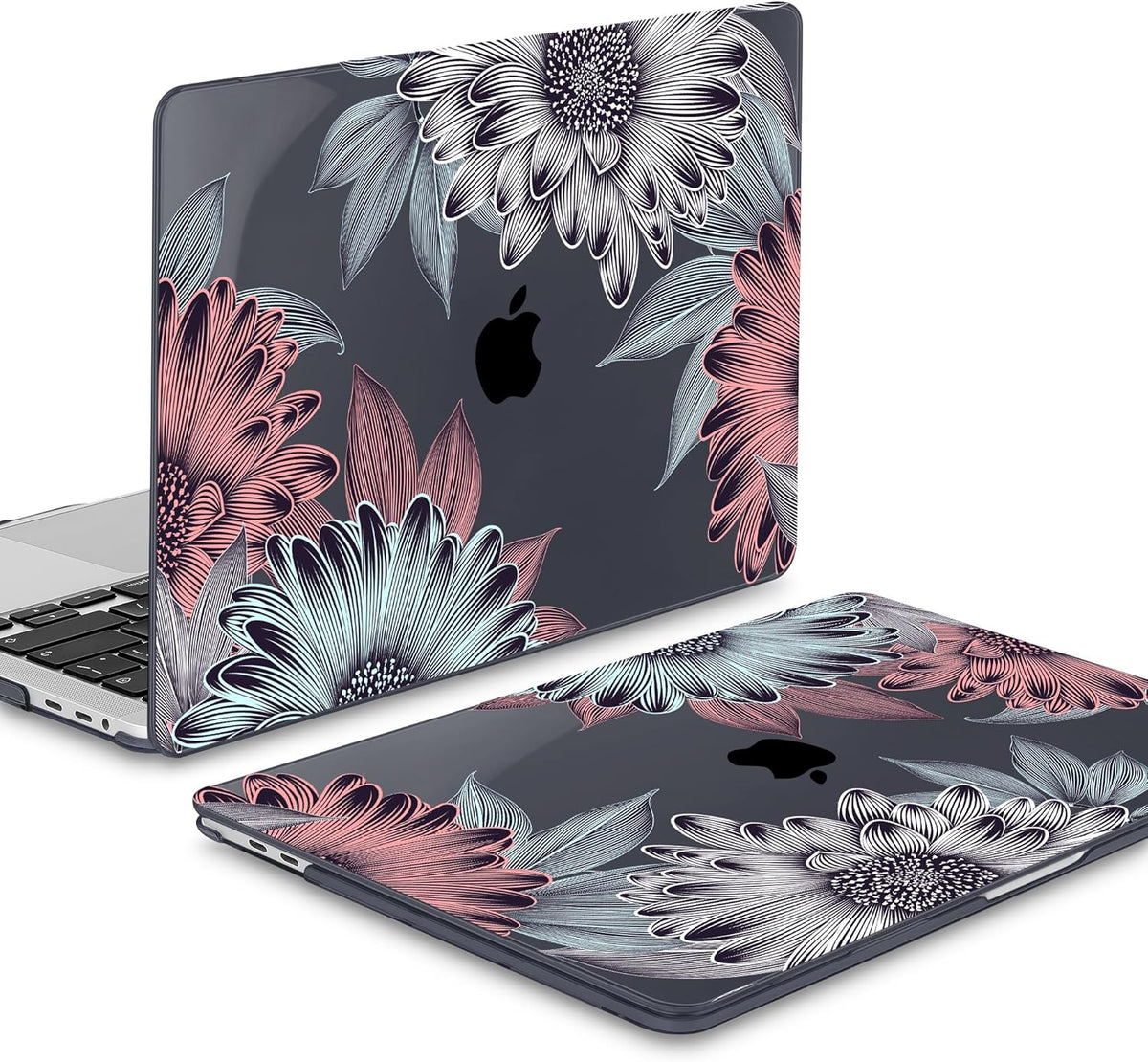Mektron for MacBook Pro 16 inch A2141 Case 2020 2019 Release with Retina Display & Touch Bar & Touch ID, Blooming Chrysanthemums Plastic Hard Shell Cover Keyboard Skin Screen Protector Dust Plug