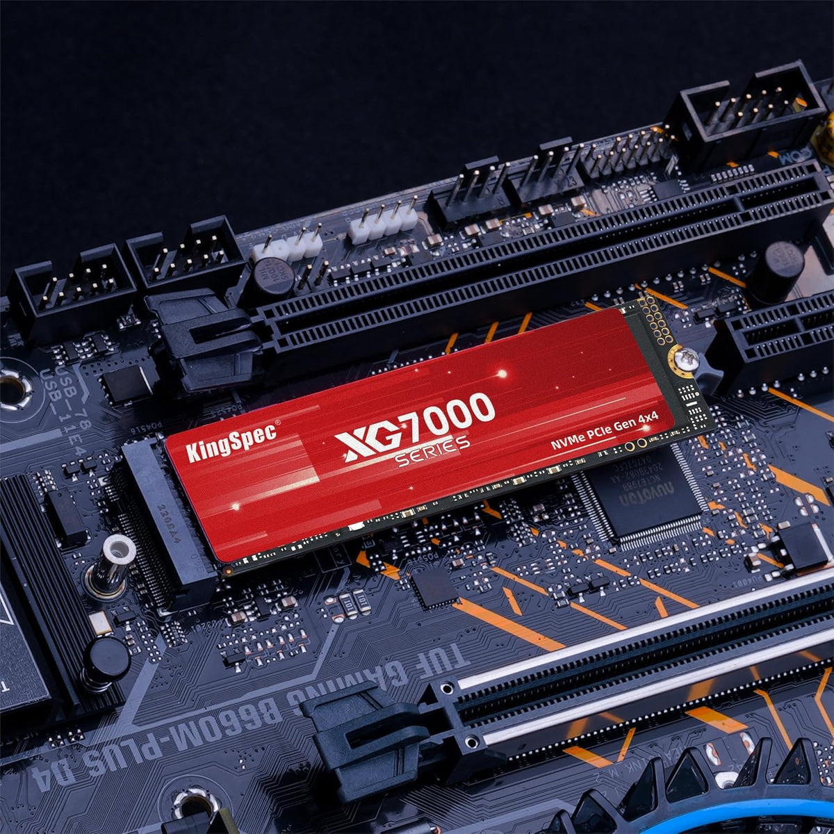 KingSpec XG7000 2TB NVMe SSD PCIe 4.0-7400MB/s Read Speed, 3D TLC NAND M.2 2280 Internal SSD, Compatible with Gaming PC, Laptop, PS5 Console